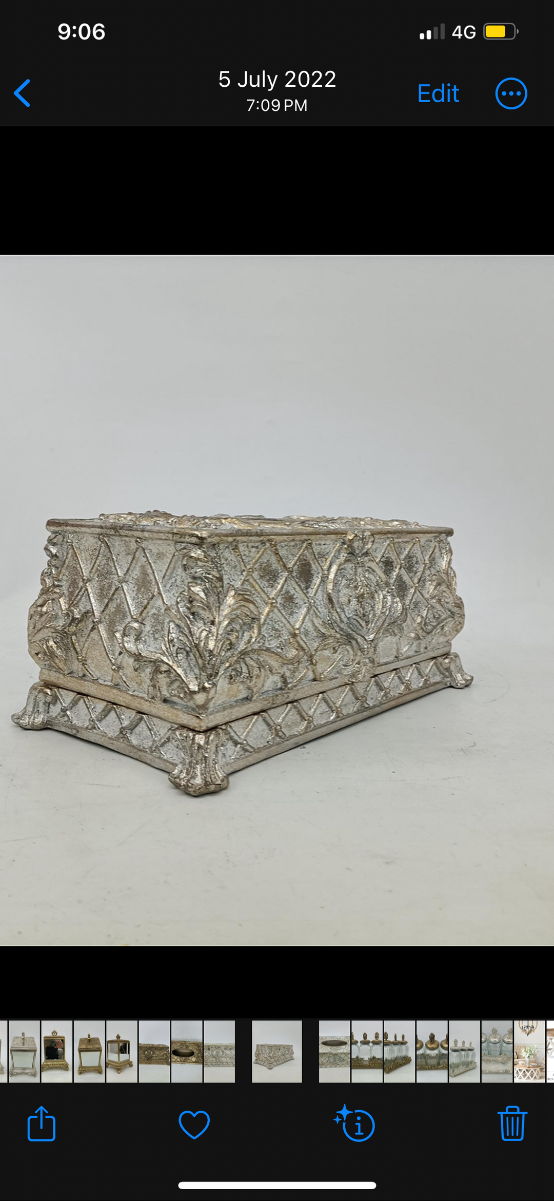 Victorian Champagne Tissue Box