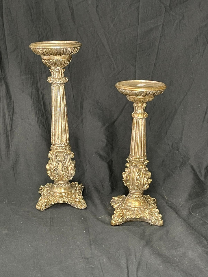 Rustic Gold Candle Holders
