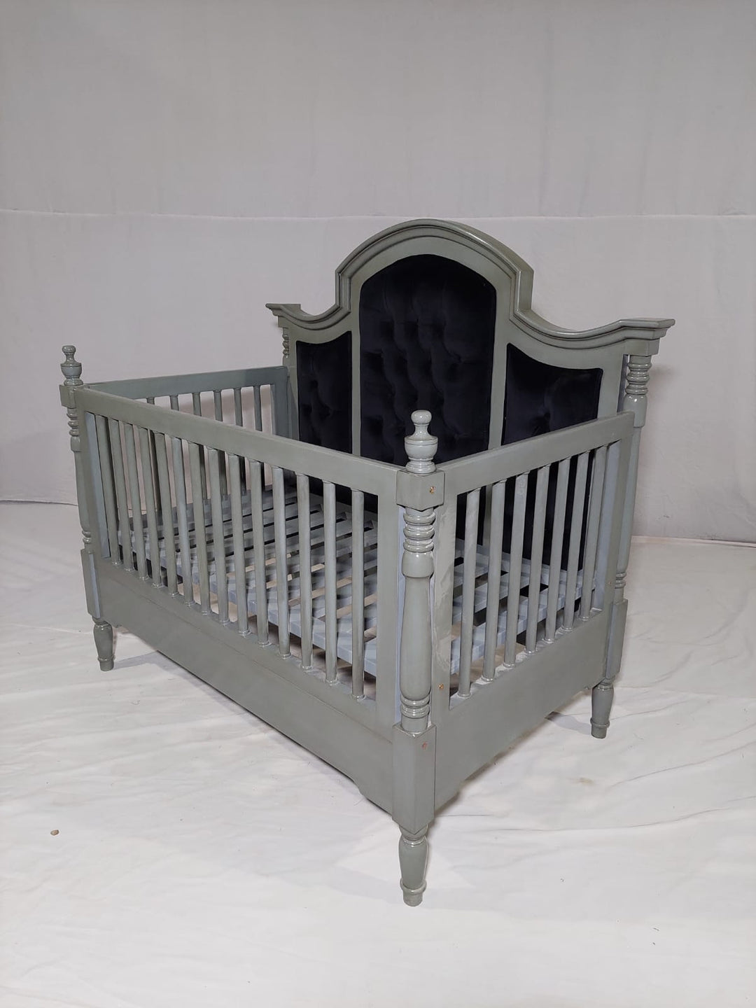 The Charcoal Elegance Grand Baby Cot