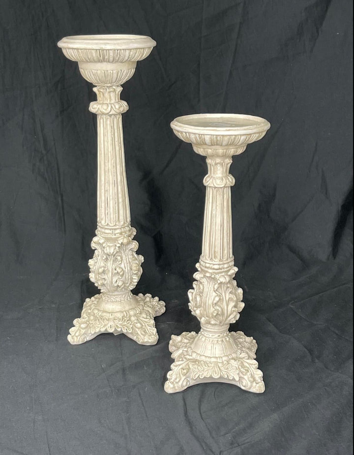 French White Candle Holders