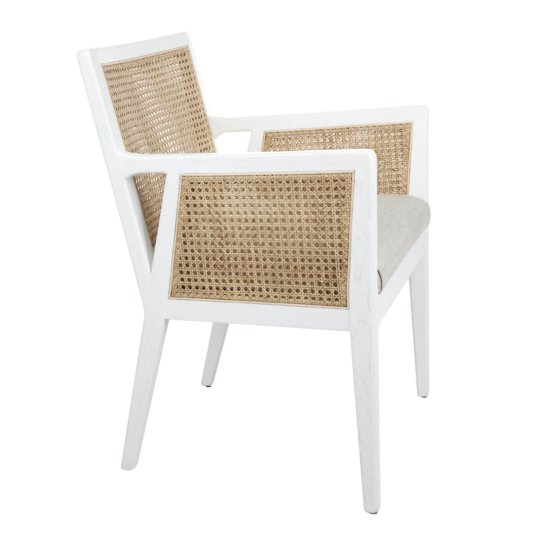 Kane White Rattan Carver Chair