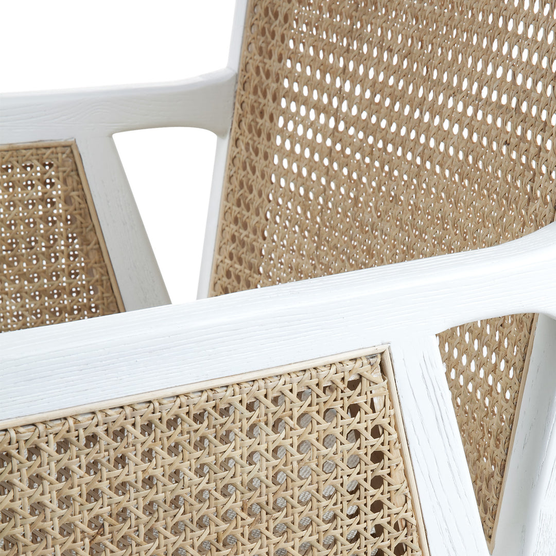 Kane White Rattan Carver Chair