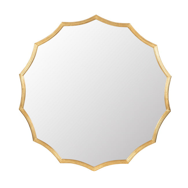 Minyama Scalloped Gold Mirror Large 101. Above a mantlepiece or in an entrance foyer