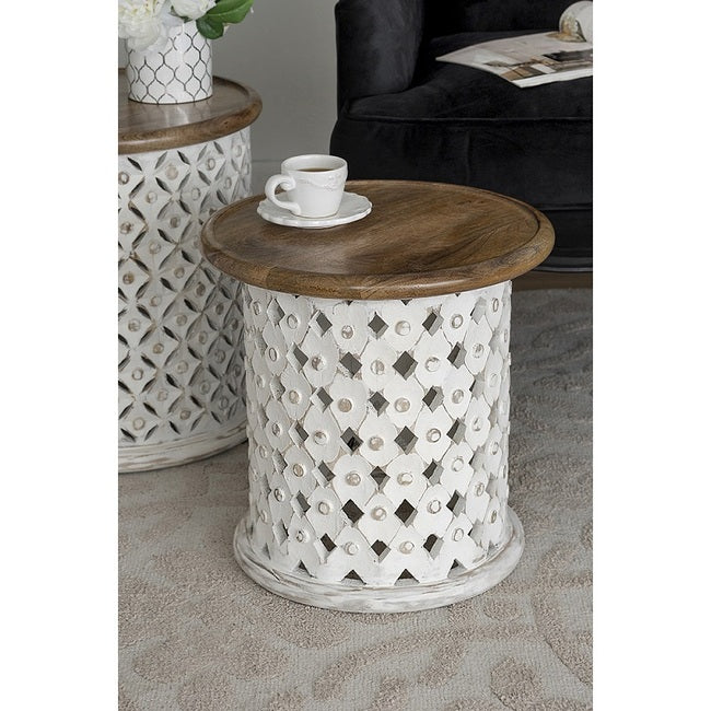 Jali Cutting set of 2 side tables