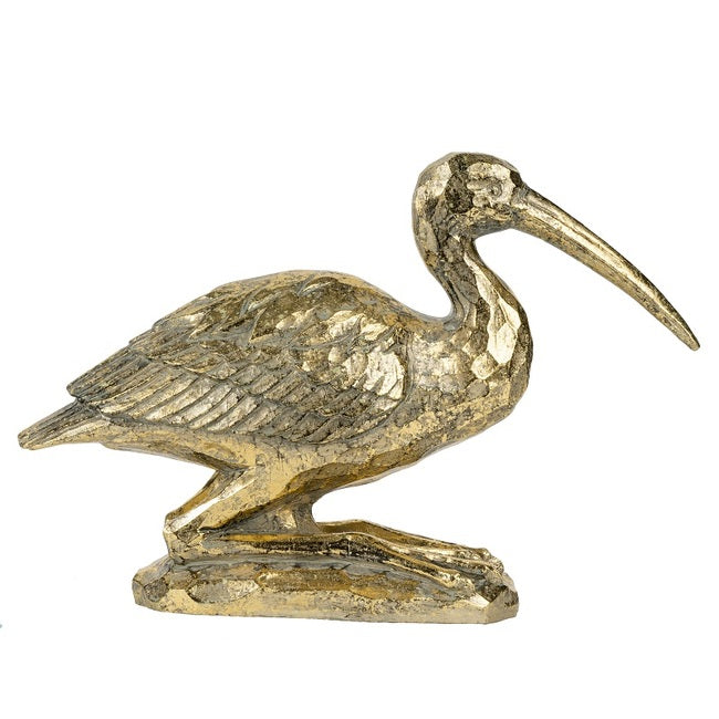 Crane kneeling Statue 18cm Lavish gold finish and subtle texture for a timelessly elegant look.