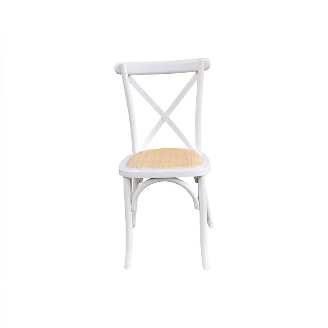 Crossback Dining Chair White (Stackable)