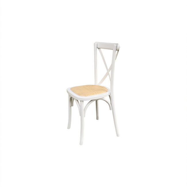 Crossback Dining Chair White (Stackable)